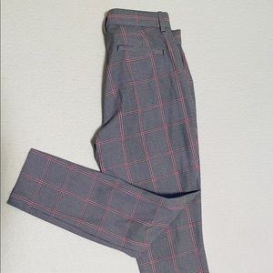 Grey & red skinny ankle dress pants GAP